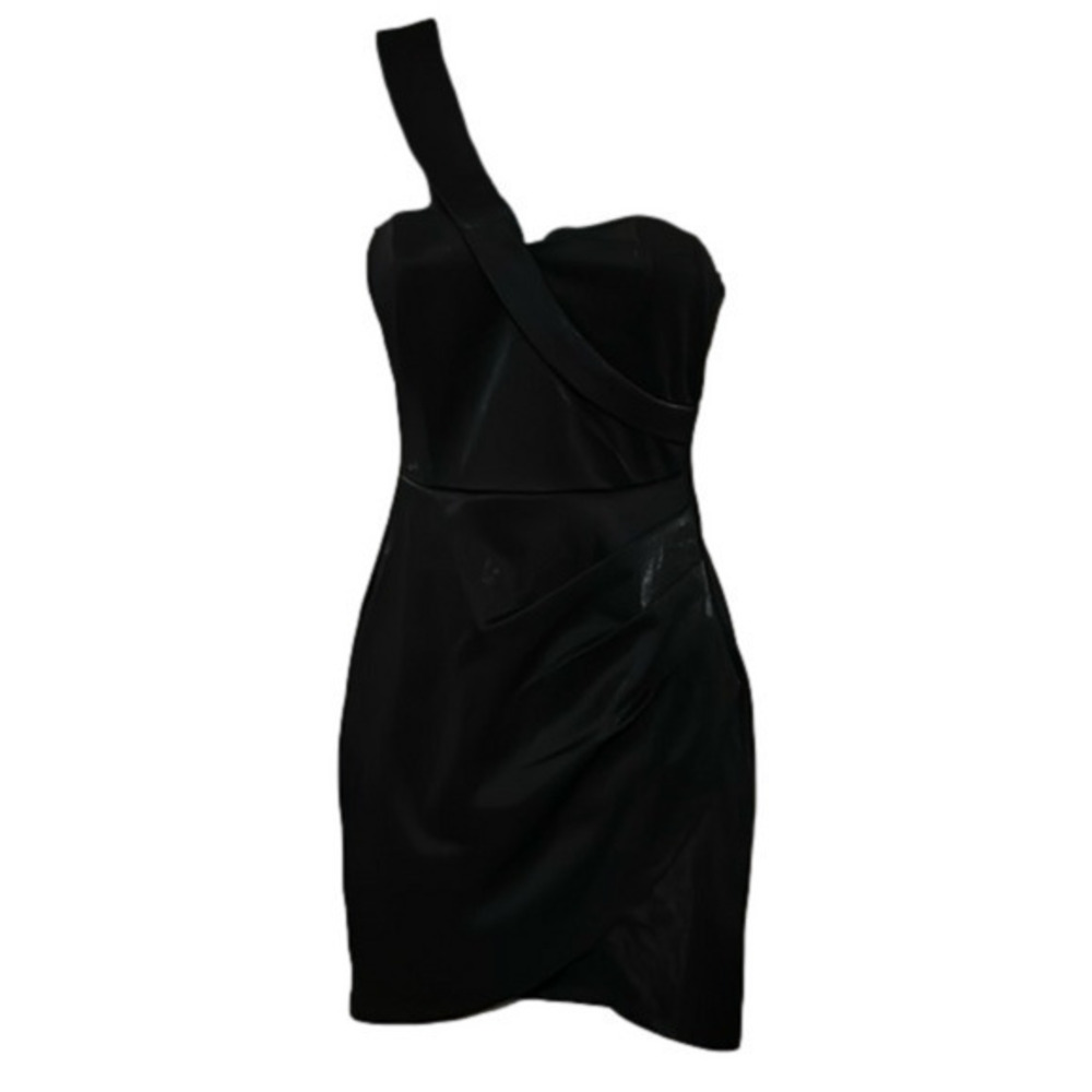 Lulus Forever Phenomenal Black One-Shoulder Mini Dress small NWOT